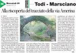 Alla riscoperta del tracciato della via Amerina - Corriere dell'Umbria, 29 Aprile 2015